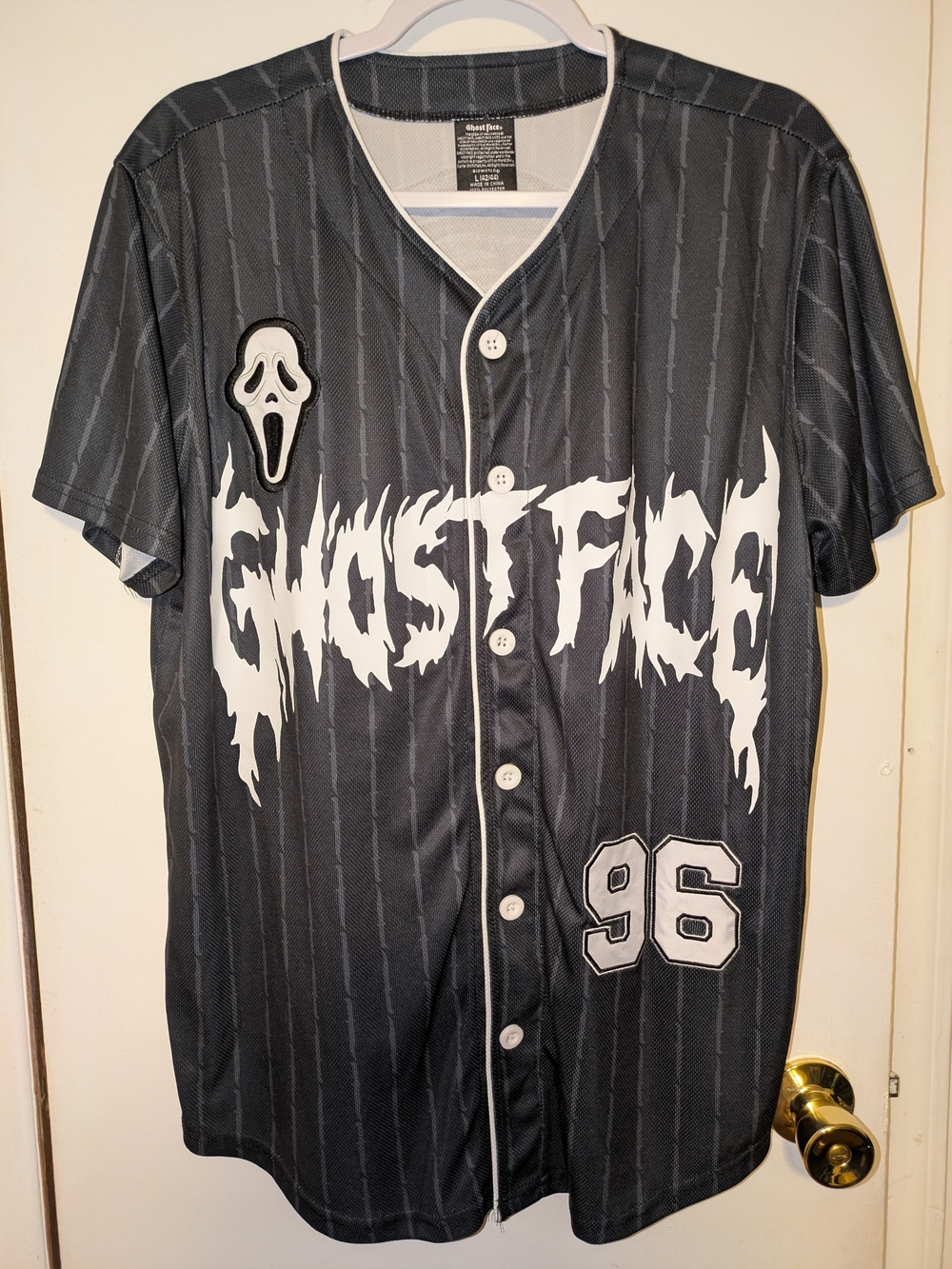 Ghostface Men's Front Back Graphic Baseball Jersey